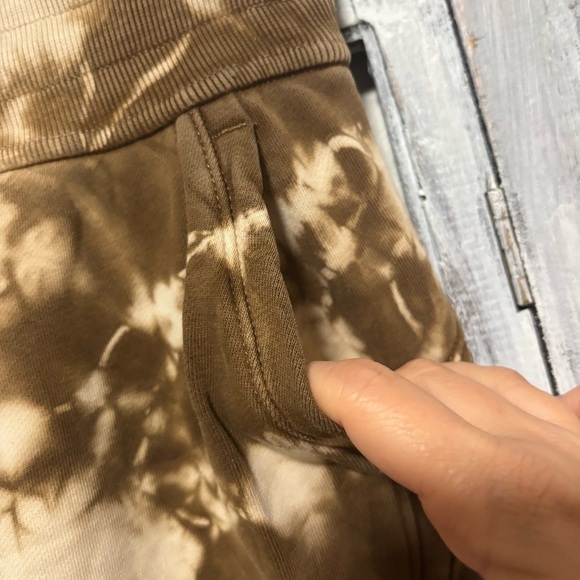 Lululemon Warm Down French Terry Drawstring Jogger Tie Dye Earth Day Sand Brown - Picture 9 of 11